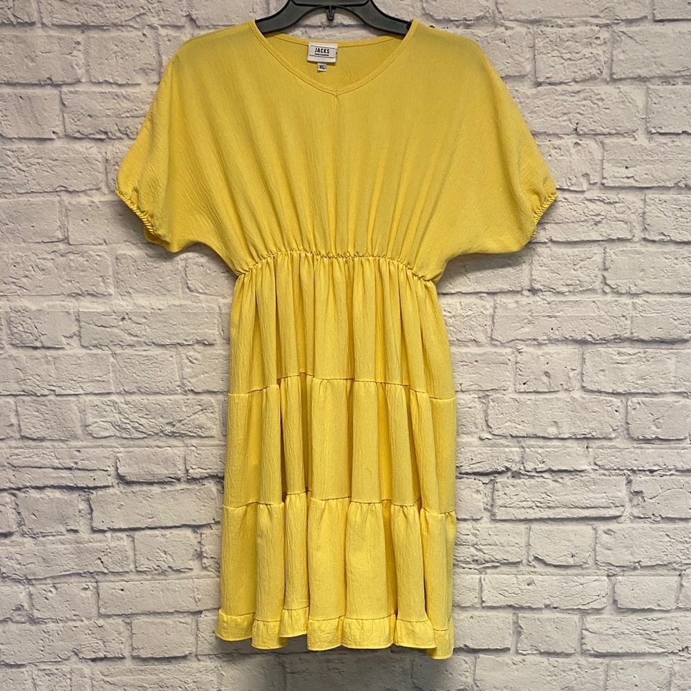 Jacks Surfboards V-Neck Tiered Dress Size XL